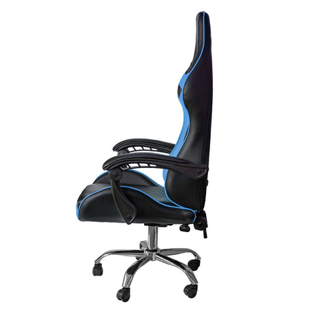 Poltrona Gaming reclinabile da ufficio con supporto lombare e poggiatesta Blu