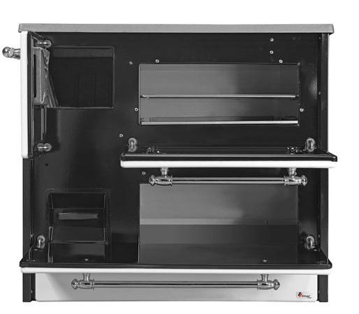 Cucina a legna "Beatrice" 9 kw con forno in acciaio verniciato h 79 cm