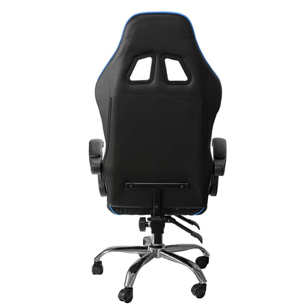 Poltrona Gaming reclinabile da ufficio con supporto lombare e poggiatesta Blu