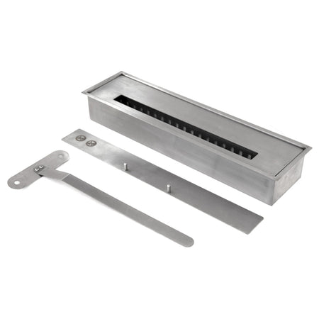 Camino a bioetanolo inserto con bruciatore ad incasso per interno ed esterno h 52 cm