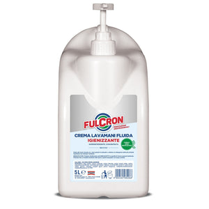 Pasta lavamani sgrassante professionale "Fulcron crema lavamani" fluida ed igienizzante 5 lt