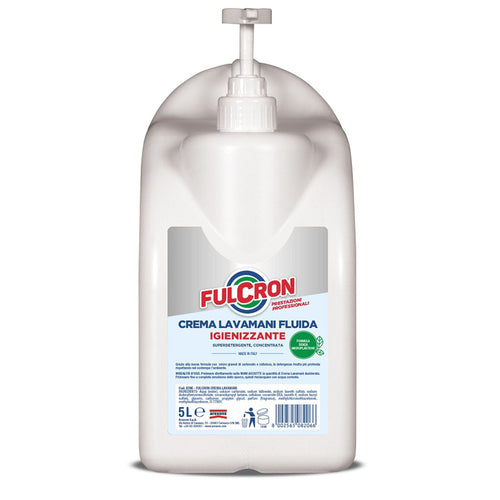 Pasta lavamani sgrassante professionale Fulcron crema lavamani fluida ed igienizzante 5 lt