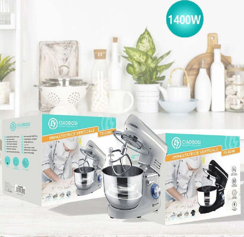 Impastatrice Robot Da Cucina Con Accessori 1400 Watt Mixer Tx-8246 Con Ciotola Casa e cucina/Elettrodomestici per la cucina/Robot da cucina frullatori e impastatrici/Mixer da cucina/Impastatrici Trade Shop italia - Napoli, Commerciovirtuoso.it