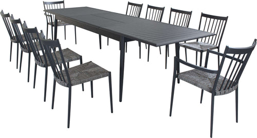 IMPERIUM---set-tavolo-da-giardino-allungabile-in-alluminio-200/300x90-compreso-di-8-sedie-e-2-poltrone-in-alluminio-e-polyrattan-Antracite-Milani-Home
