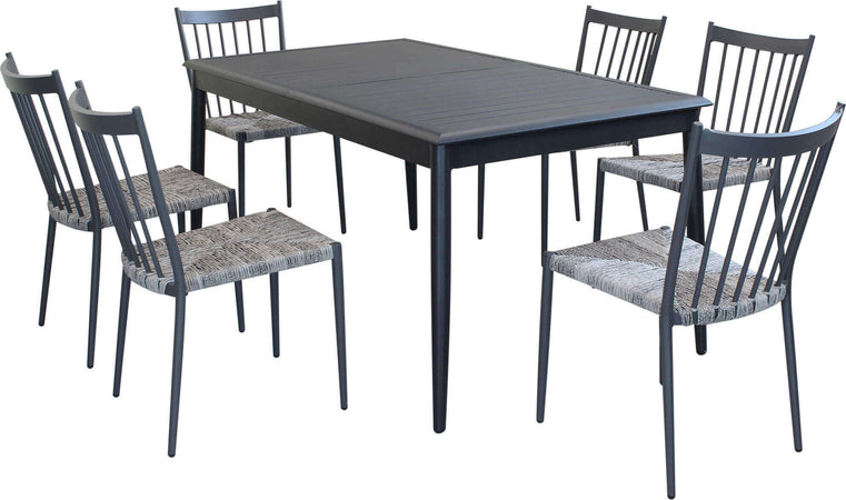 IMPERIUM---set-tavolo-in-alluminio-cm-160/240x90x76-h-con-6-sedute-Antracite-Milani-Home