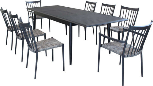 IMPERIUM---set-tavolo-in-alluminio-cm-160/240x90x76-h-con-8-sedute-Antracite-Milani-Home