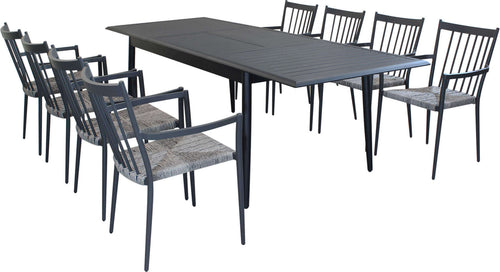 IMPERIUM---set-tavolo-in-alluminio-cm-160/240x90x76-h-con-8-sedute-Antracite-Milani-Home
