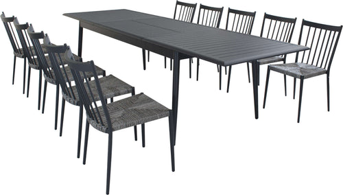 IMPERIUM---set-tavolo-in-alluminio-cm-200/300x90x76-h-con-10-sedute-Antracite-Milani-Home