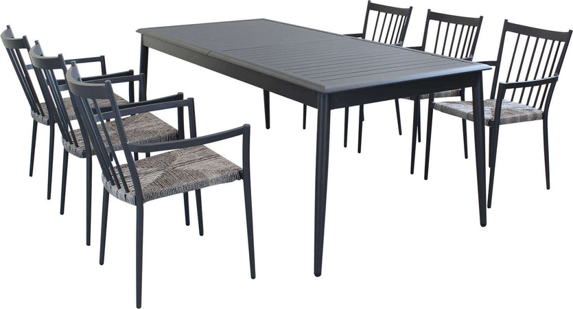 IMPERIUM---set-tavolo-in-alluminio-cm-200/300x90x76-h-con-6-sedute-Antracite-Milani-Home