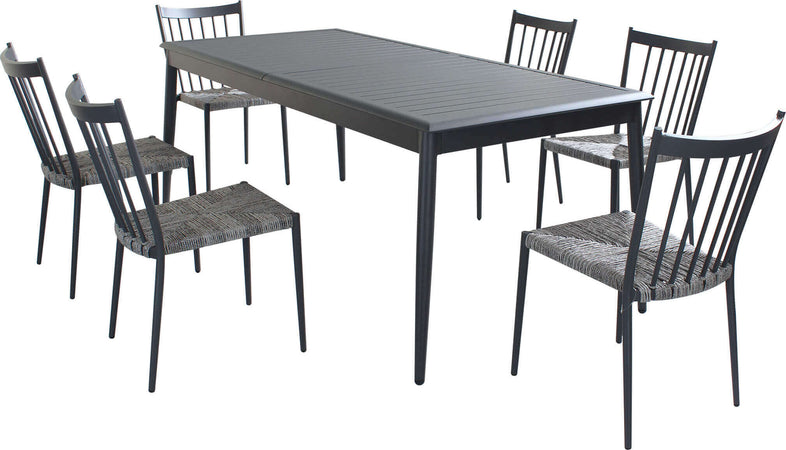 IMPERIUM---set-tavolo-in-alluminio-cm-200/300x90x76-h-con-6-sedute-Antracite-Milani-Home