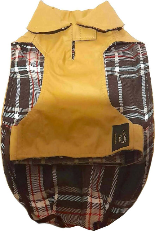 Impermeabile Per Cani Art 112 Taglia 30 Color Cammello Marca Fashion Dog Con Rivestimento Interno In Tessuto Scozzese Prodotti per animali domestici/Cani/Abbigliamento e accessori/Impermeabili Ideart - Valdilana, Commerciovirtuoso.it