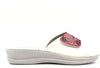 INBLU Ciabatta donna aperta con strappo rosso