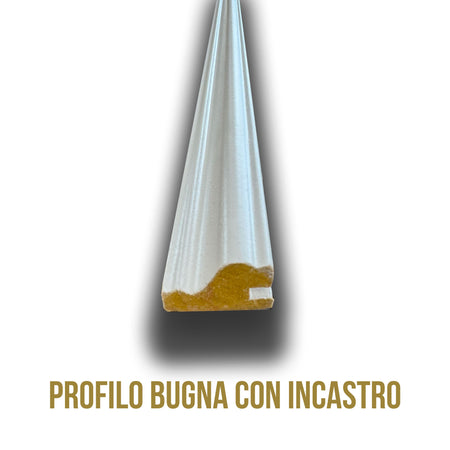 Kit 2ml di Boiserie in legno MASSICCIO (200x100cm) laccato bianco inclusi PANNELLI 60x60cm e cornice interna - Eternal Parquet