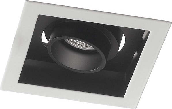 Incasso Led Apollo Orientabile Bianco/Nero 20W 1600Lm 3000K 15X15X9,4Cm Illuminazione/Illuminazione bagno/Luci ad incasso Led Mall Home - Napoli, Commerciovirtuoso.it