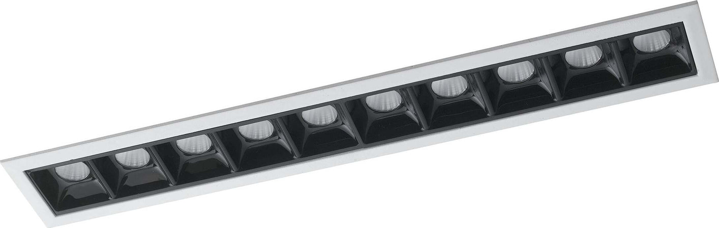 Incasso Led Sinkro Bianco/Nero 10X2W 1600Lm 4000K 28X4,5X4,9Cm Illuminazione/Illuminazione per interni/Luci da incasso/Portafaretti da incasso Led Mall Home - Napoli, Commerciovirtuoso.it