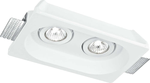 Incasso Morgana Orientabile Bianco 2Xgu10 25,5X15,5X5,5Cm Illuminazione/Illuminazione per interni/Luci da incasso/Portafaretti da incasso Led Mall Home - Napoli, Commerciovirtuoso.it