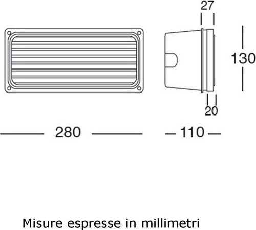 Incasso-segnapasso-Lampadari-Bartalini-BRASS-894-E27-LED-metallo-parete-muro-esterni