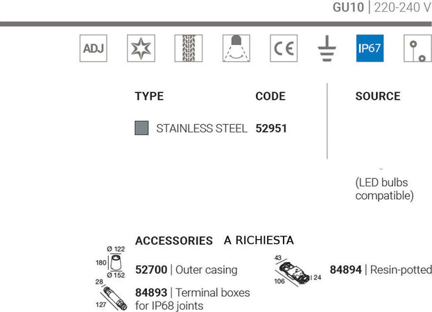 Incasso-segnapasso-moderno-Linea-Light-Group-TEXO-QJ-52951-GU10-LED-acciaio-inox-carrabile-faretto