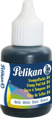 Inchiostro 84 - 30 ml - resistente all'acqua - bianco - Pelikan Cancelleria e prodotti per ufficio/Archivio ufficio e accessori per scrivania/Etichette divisori per schedario e timbri/Timbri e materiali per timbri/Tamponi asciuga inchiostro Eurocartuccia - Pavullo, Commerciovirtuoso.it