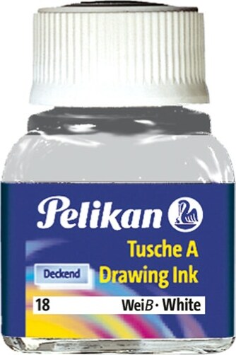 Inchiostro di china 523 - 10ml - bianco 18 - Pelikan [multipack] 10 pezzi Cancelleria e prodotti per ufficio/Penne matite scrittura e correzione/Penne e ricariche/Inchiostri in flacone Eurocartuccia - Pavullo, Commerciovirtuoso.it