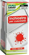 Inchiostro per cuscinetti - 30 ml - senza olio - rosso - Lebez Cancelleria e prodotti per ufficio/Archivio ufficio e accessori per scrivania/Etichette divisori per schedario e timbri/Timbri e materiali per timbri/Tamponi asciuga inchiostro Eurocartuccia - Pavullo, Commerciovirtuoso.it