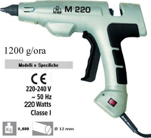 Incollatrice M 220 Professionale 220w Romeo Maestri Fai da te/Utensili elettrici e a mano/Utensili elettrici/Pistole per colla Trade Shop italia - Napoli, Commerciovirtuoso.it