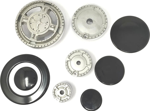 INDESIT - KIT 4 BRUCIATORI+PIATTELLI SPARTIFIAMMA 3 FUOCHI+TRIPLA CORONA CUCINA Casa e cucina/Utensili da cucina/Bruciatori da cucina Rossi Ricambi - Venetico Marina, Commerciovirtuoso.it