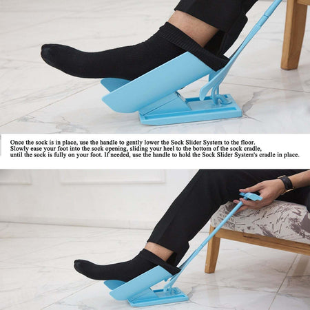 INFILA CALZINI STOCK SLIDER FACILE VELOCE DA USARE EASY OFF SOCK INFILARE CALZE Salute e cura della persona/Ausili per la mobilità e vita quotidiana/Ausili per vestirsi/Infilacalze Trade Shop italia - Napoli, Commerciovirtuoso.it