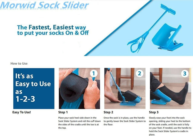 INFILA CALZINI STOCK SLIDER FACILE VELOCE DA USARE EASY OFF SOCK INFILARE CALZE Salute e cura della persona/Ausili per la mobilità e vita quotidiana/Ausili per vestirsi/Infilacalze Trade Shop italia - Napoli, Commerciovirtuoso.it