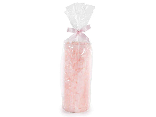 Candela colorata con superficie a cuori in rilievo 17 cm