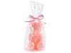Candela orsetto colorato con cuore e superficie a rose 10,5 cm