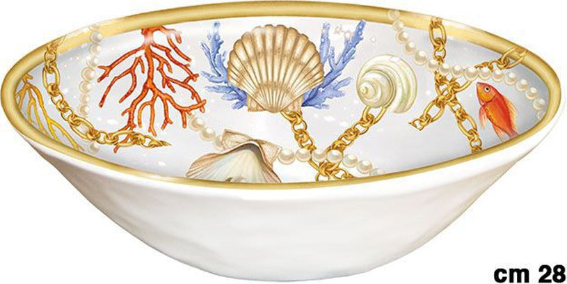 Insalatiera Ciotola Conchiglie Coralli Stile Marino Centro Tavola Decorazione Casa e cucina/Stoviglie/Piatti ciotole e vassoi/Ciotole/Insalatiere Trade Shop italia - Napoli, Commerciovirtuoso.it