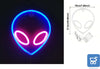 Insegna LED Neon Decorativa ALIENO da Parete Alimentato USB o a Batteria per Negozi Locali Pub