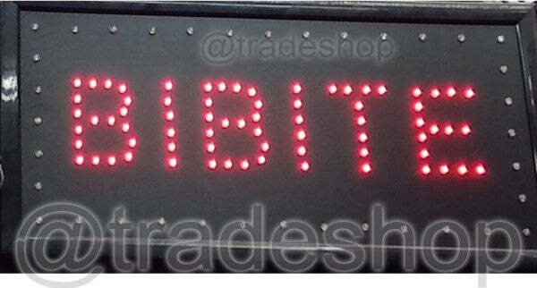 Insegna Luminosa A Led Con Scritta Bibite Illuminazione/Illuminazione per interni/Illuminazione speciale/Insegne luminose Trade Shop italia - Napoli, Commerciovirtuoso.it