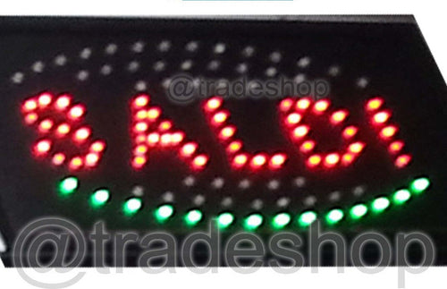 INSEGNA LUMINOSA A LED CON SCRITTA SALDI  Trade Shop italia - Napoli, Commerciovirtuoso.it