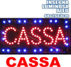 INSEGNA LUMINOSA INSEGNE LUMINOSE A LED CON SCRITTA CASSA CON GANCI 50 X 25 CM  Trade Shop italia - Napoli, Commerciovirtuoso.it