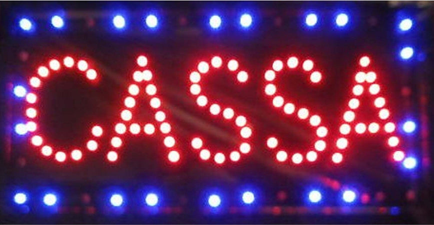 INSEGNA LUMINOSA INSEGNE LUMINOSE A LED CON SCRITTA CASSA CON GANCI 50 X 25 CM  Trade Shop italia - Napoli, Commerciovirtuoso.it