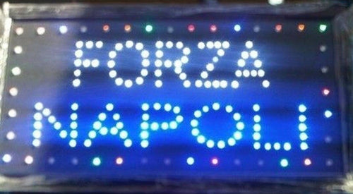 INSEGNA LUMINOSA INSEGNE LUMINOSE A LED CON SCRITTA FORZA NAPOLI  Trade Shop italia - Napoli, Commerciovirtuoso.it