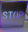 INSEGNA TABELLA LED STOP LAMPADA LUMINOSA LUCE BLU PARETE 1W  Trade Shop italia - Napoli, Commerciovirtuoso.it