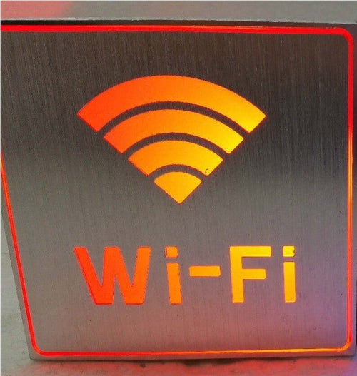 INSEGNA TABELLA LED WIFI WI-FI ROSSA A PARETE 1W  Trade Shop italia - Napoli, Commerciovirtuoso.it