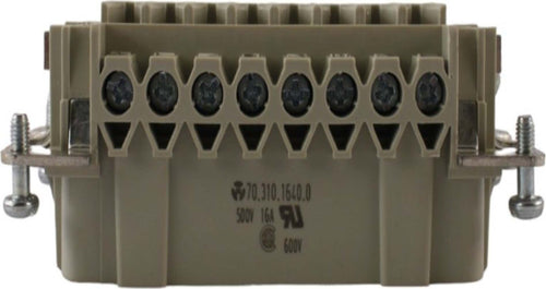 Inserto-maschile-16-poli-500V-16A-montaggio-a-vite-Wieland