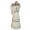 Angelo per presepe a cono doppio statuetta h 25.5 cm in poli resina decorazione natalizia