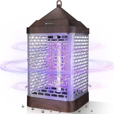 Lampada Insetticida elettrico YUNLIGHTS da 9W per zanzare e insetti con luce UV per interni ed esterni 220V fino a 25-30 Metri Color Legno