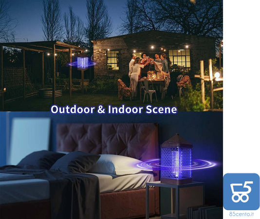 Lampada Insetticida elettrico YUNLIGHTS da 9W per zanzare e insetti con luce UV per interni ed esterni 220V fino a 25-30 Metri Color Legno