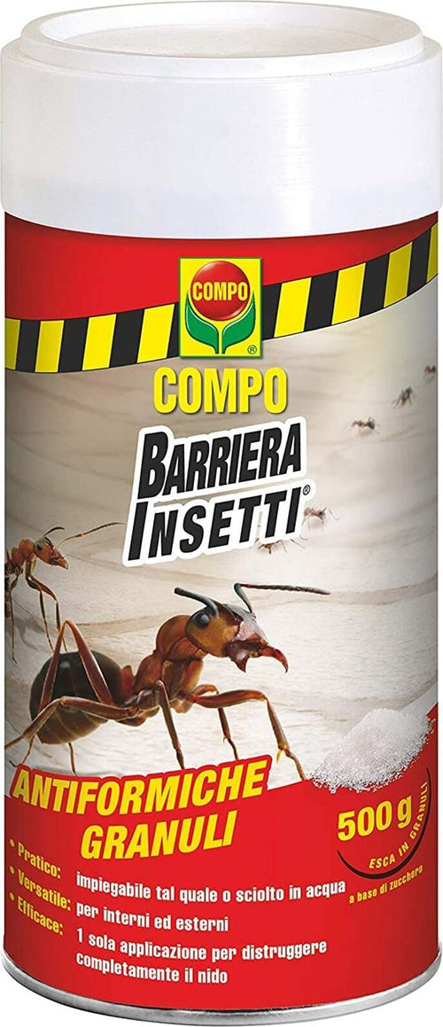 Insetticida granulare anti formiche da 500 gr pronto all'uso per interno ed esterno