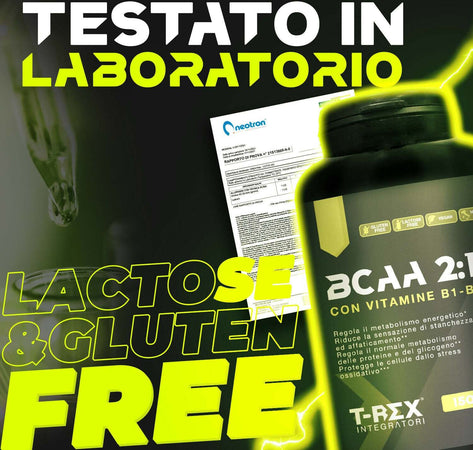 Integratore-Alimentare-Di-Aminoacidi-Ramificati-T-rex-Integratori-Bcaa-2:1:1-Con-Vitamina-B1,-B6-Ed-E-|-Boost-Energia-E-Recupero-Per-Sportivi-|-150-Compresse
