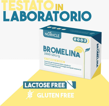 Integratore-Drenante-Forte-|-Nutracle-Ananas-E-Bromelina-2500-Gdu/g-40-Compresse-Da-500-Mg-|-Anticellulite-E-Ritenzione-Idrica-Gambe---Diuretico-E-Digestivo