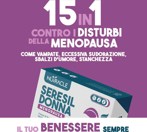 Integratore-Menopausa-Nutracle-Seresil-Donna-30-Compresse-Da-1000-Mg-Base-Di-Isoflavoni-Della-Soia,-Lavanda,-Salvia,-Cimicifuga,-Betulla.-Fitoestrogeni-Naturali-Per-Vampate-Di-Calore