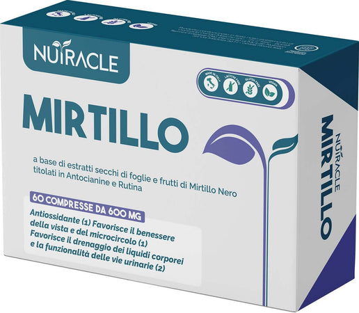 Integratore-Microcircolo-Gambe,-Capillari,-Vene-Occhi-E-Vista-|-Nutracle-Mirtillo-Nero-60-Compresse-Da-600mg-|-Drenante-Per-Circolazione-Titolato-In-Antocianine-E-Rutina