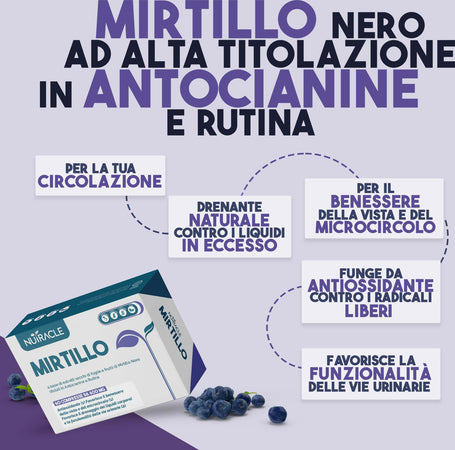 Integratore-Microcircolo-Gambe,-Capillari,-Vene-Occhi-E-Vista-|-Nutracle-Mirtillo-Nero-60-Compresse-Da-600mg-|-Drenante-Per-Circolazione-Titolato-In-Antocianine-E-Rutina